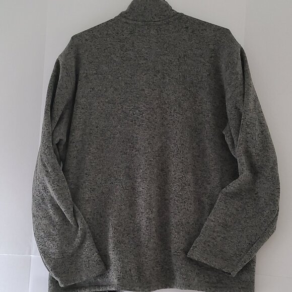 EDDIE BAUER MEN'S CONVECTOR SNAP MOCK SWEATER--BLACK HEATHER - SIZE T2XL - Picture 12 of 15